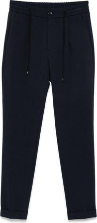 Michael Coal Navy Blue Cotton Trousers