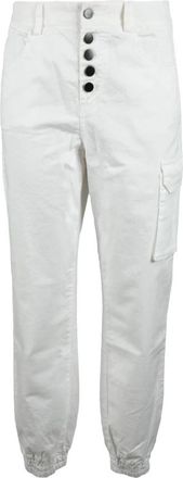 Another Label Slim-fit broek - Dames - Slim Fit Broeken - Wit - L - Katoen - Broeken