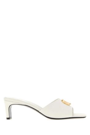 Gucci White Solid Bamboo Heels