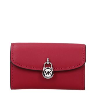 Michael Kors Lyra Damens Geldb&ouml;rse aus rotem/dunklem Himbeerleder