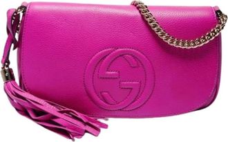 Gucci Pre-owned Cross Body Bags, female, Pink, Size: ONE SIZE Pre-owned Soho Shoulder bag