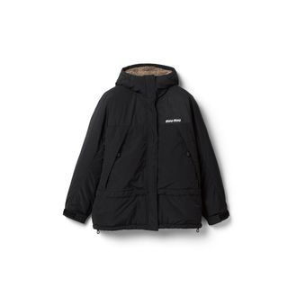 Miu Miu Pong&eacute; Down Jacket, Woman, Black, Size 36