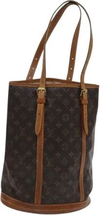 Louis Vuitton Tweedehands Canvas Louis Vuitton tassen - Dames - Vintage Schoudertas - Bruin - ONE Size - Leer - Vintage