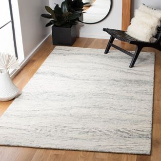 Safavieh Metro Hand Made Area rug, Dark Grey / Ivory Modern Contemporary Style Non-Shedding