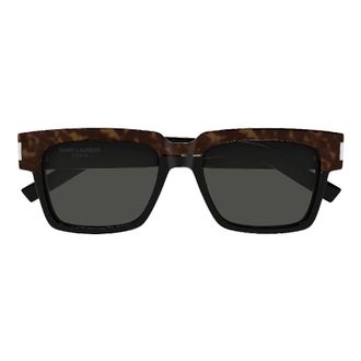 Saint Laurent Mens Brown Rectangular Sunglasses SL 732/F VADIM 003 55