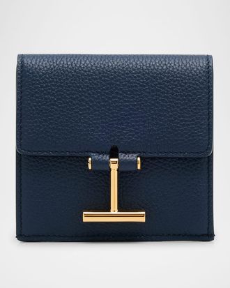 Tom Ford Flap Card Holder in Snake-Embossed Leather