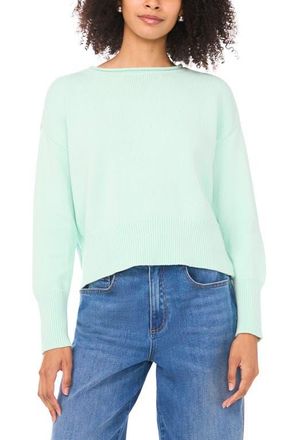 Vince Camuto Roll Neck Sweater in Light Mint at Nordstrom, Size X-Small