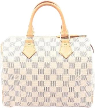 Louis Vuitton Pre-owned Handbags, female, White, Size: ONE SIZE Pre-owned Speedy 25 Damier Azur Handbag