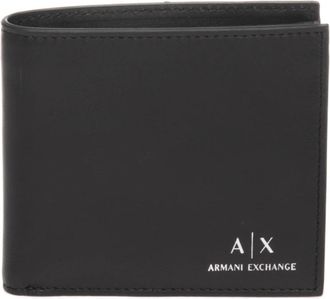 A|X Armani Exchange Logo Portemonnee - Heren - Portefeuilles - Zwart - ONE Size - Leer - Accessoires