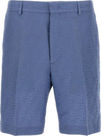 Fendi Light Blue Jacquard FF Bermuda