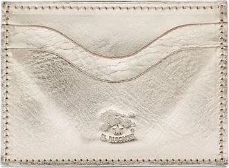 IL BISONTE Womens Salina Card Case In Platinum