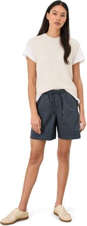 Pact Organic Cotton Stretch Poplin Short in Steel Blue at Nordstrom, Size Xx-Large