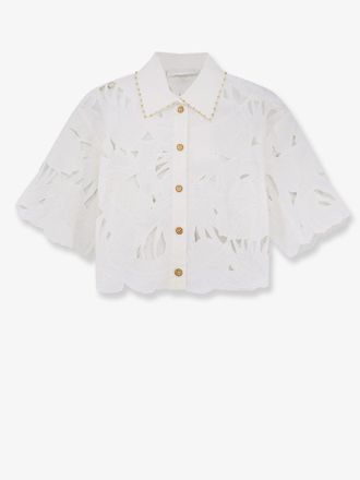 Zimmermann Camicia Mahon in cotone con ricami all-over - ZIMMERMANN - gender_Woman