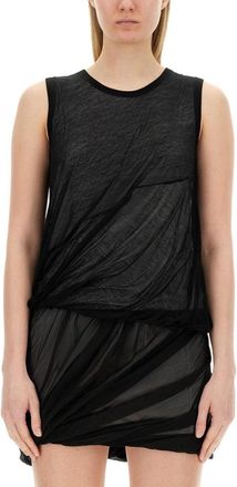 Helmut Lang Layered Black Jersey Tank Top