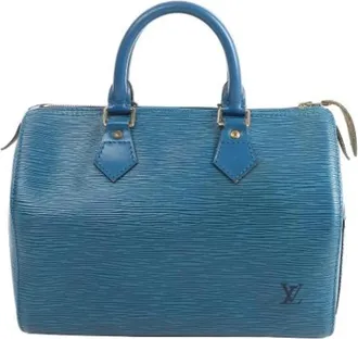 Louis Vuitton Vintage, unisex, Blauw, ONE Size, Leer, Pre-owned Speedy 25