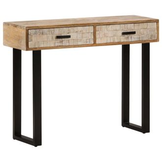 vidaXL Mesa Consola De Madera Maciza De Mango 100x30x75 Cm Vidaxl