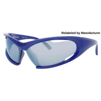 Balenciaga Ladies Blue Rectangular Sunglasses BB0318S002R