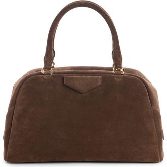 Givenchy Medium Antigona Soft Suede East/West Satchel in Ebony Brown at Nordstrom