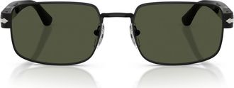 Persol 58mm Pillow Sunglasses in Black /Green at Nordstrom