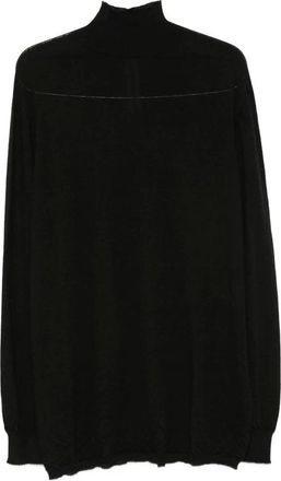Rick Owens Truien & Vesten, Heren, Zwart, M, Roll Neck Sweater