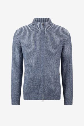 Maurizio Baldassari Gerippter Cardigan aus Kaschmir Schurwolle und Viskose