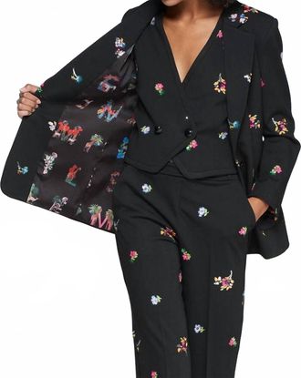 Vilagallo Elisa Floral Sequin Jacket In Punto