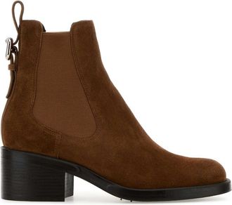 Chlo&eacute; Caramel Suede Dakota Ankle Boots