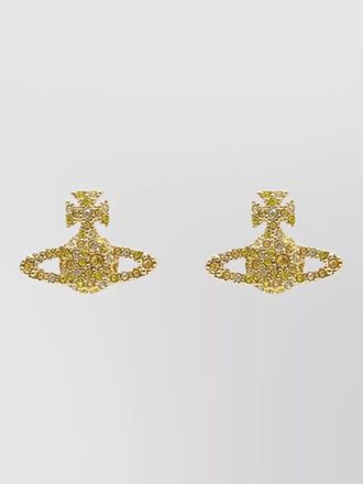 Vivienne Westwood grace stud earrings metal brass embellished