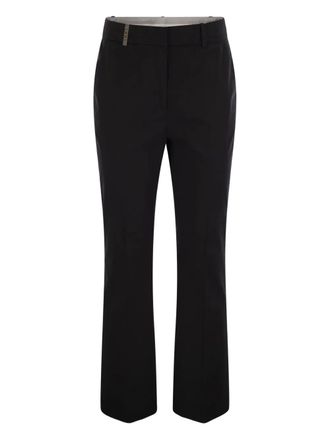 PESERICO tailored trousers - women - Cotton/Lycra/Acetate/Cupro - 40 - Black