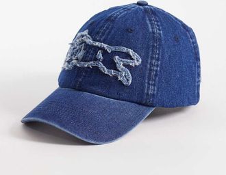 Icecream Cappellino di jeans indaco invecchiato con logo Running Dog-Blu navy