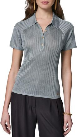 DKNY Rib Polo in Waterlily at Nordstrom, Size X-Large