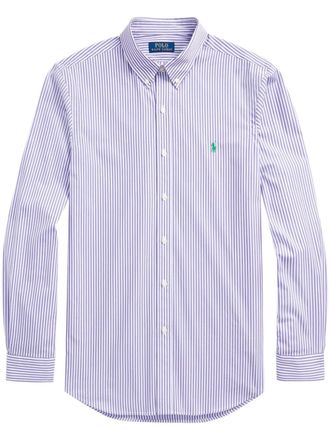 Polo Ralph Lauren Camicia a righe con ricamo Polo Pony - Bianco