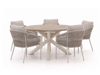 Bellagio la vita attrattiva + 15% kassakorting | Bellagio Mineo/ROUGH-Y &oslash; 150cm dining tuinset 6-delig