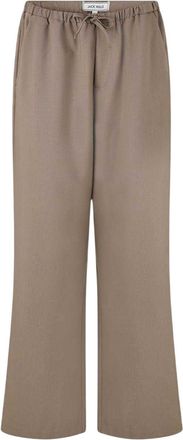 Jack Wills Chinos met brede pijpen en krijtstreep voor dames (Taupe)
