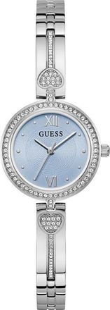 Guess Lovey Crystal Bracelet Watch, 27mm in Ice Blue at Nordstrom