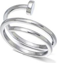 Adornia Nail Double Wrap Ring in Silver at Nordstrom Rack, Size 7