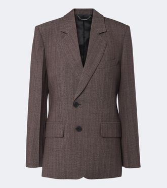 Victoria Beckham Striped single-breasted blazer