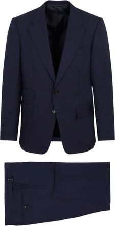 Tom Ford Kostuums, Heren, Blauw, L, Katoen, Shelton Pak