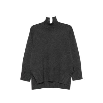 Calvin Klein Lux High-neck Side-slit Sweater