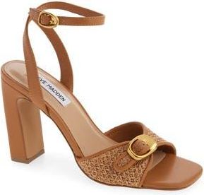 Steve Madden Lilliana Ankle Strap Sandal in Tan Raffia at Nordstrom Rack, Size 7.5
