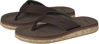 Sanuk Tiderush Mens Sandals Dark Brown : 10 D - Medium, Faux Leather