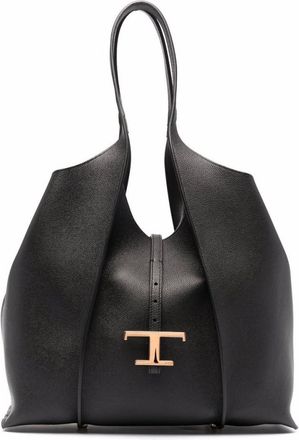 Tod's Black Logo Tote Bag