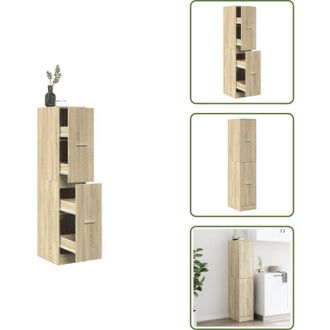 vidaXL Credenza da farmacia - vidaXL Mobiletto da Farmacia Rovere Sonoma 30x41x144,5 cm Legno Agglomerato - Mobiletto in legno