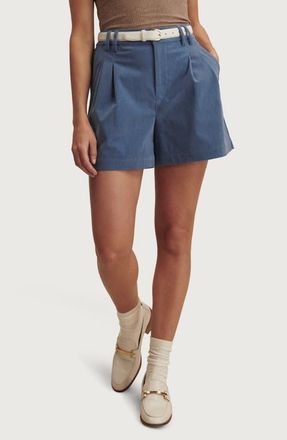 Varley Jorden Pleated Corduroy Shorts in Bijou Blue at Nordstrom, Size X-Small