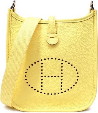 Herm&egrave;s Mini Evelyn Limoncello with Palladium Hardware