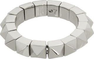 AllSaints Pyramid Chain Ring in Rhodium at Nordstrom Rack, Size 8