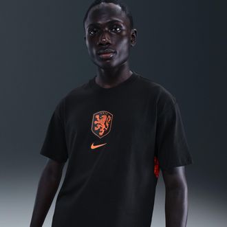 Nike Netherlands Premium Goalkeeper Nike Mens Soccer T-Shirt in Black | IO4581-010