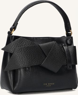 Ted Baker Tassen, Dames, Zwart, ONE Size, Katoen, Ssansa Knot Bow Mini Tas met Handvat
