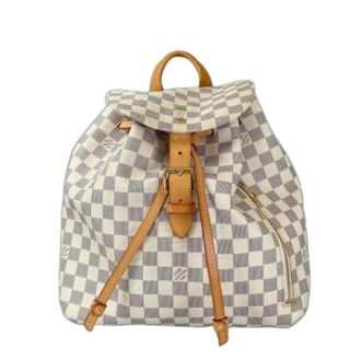 Louis Vuitton Pre-owned Backpacks, female, White, Size: ONE SIZE Pre-owned Vintage Damier Azur Backpack