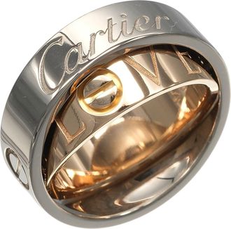 Cartier Pink Gold (18K) White Gold (18K) Band Ring (Pre-Owned)